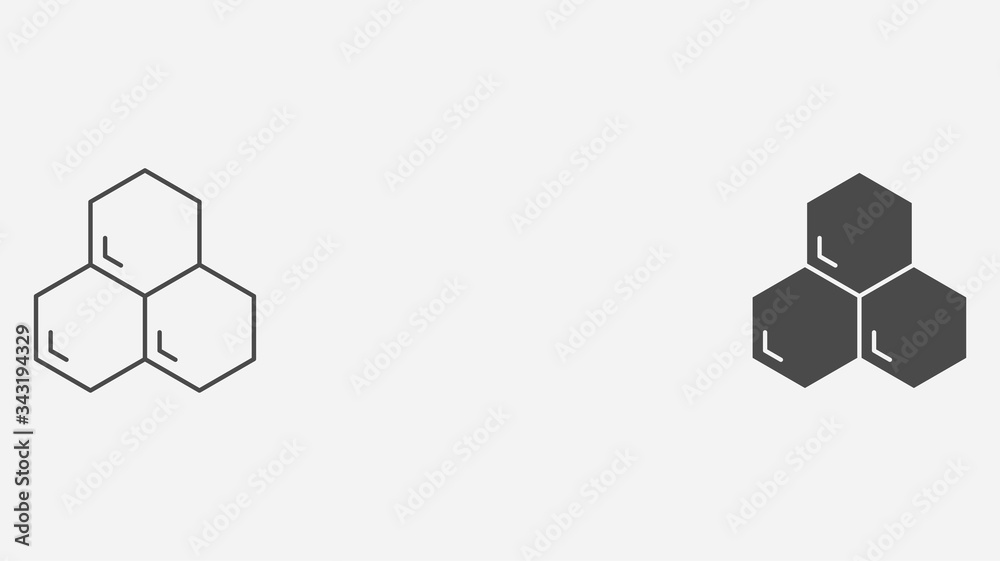 Honey outline and filled vector icon sign symbol Honey outline and filled vector icon sign symbol