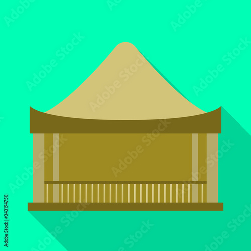 Isolated object of stilts and wood logo. Collection of stilts and patio stock vector illustration.