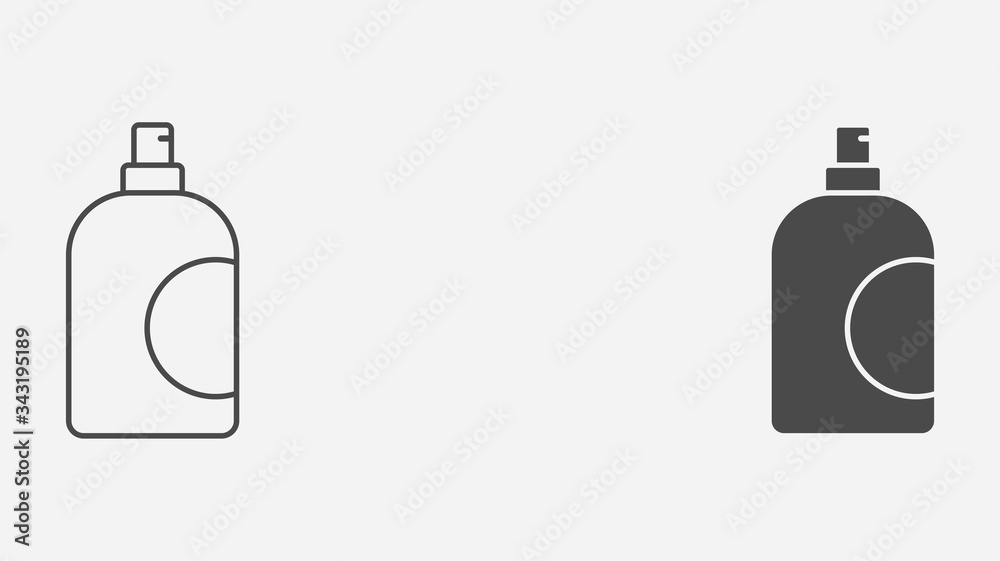 Liquid soap outline and filled vector icon sign symbol Liquid soap outline and filled vector icon sign symbol