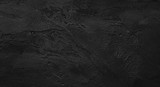 black wall texture rough background dark. Concrete floor or old grunge background with black.