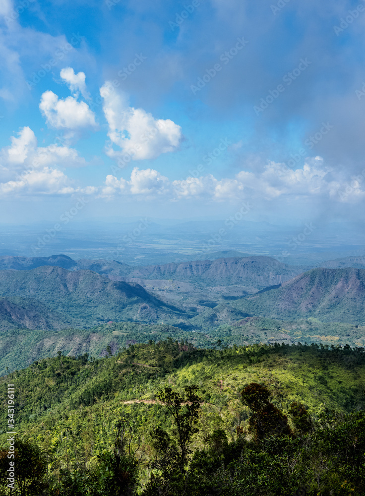 Obraz premium Landscape seen from La Gran Piedra, Santiago de Cuba Province, Cuba