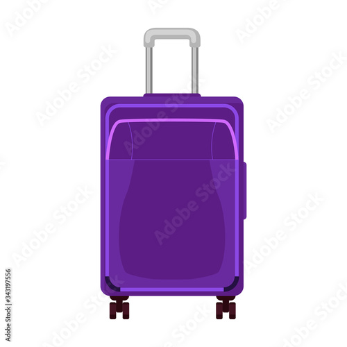 Suitcase vector icon.Cartoon vector icon isolated on white background suitcase.
