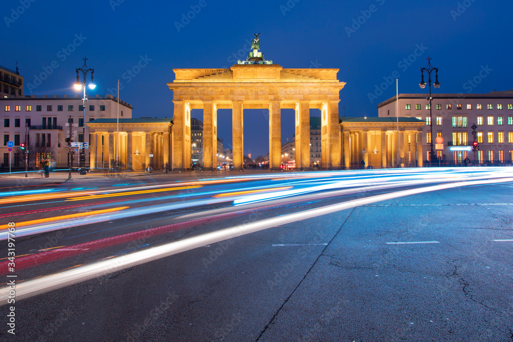 Brandenburg Gate in Berlin Germany at night Brandenburg Gate in Berlin Germany at night