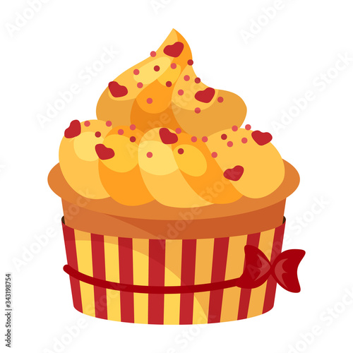 Cupcake vector icon.Cartoon vector icon isolated on white background cupcake.