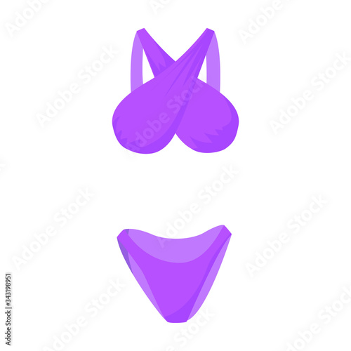 Swimsuit vector icon.Cartoon vector icon isolated on white background swimsuit.