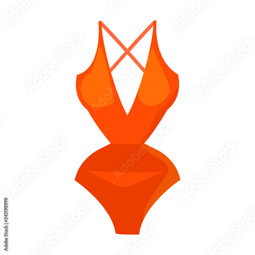 Swimsuit vector icon.Cartoon vector icon isolated on white background swimsuit.