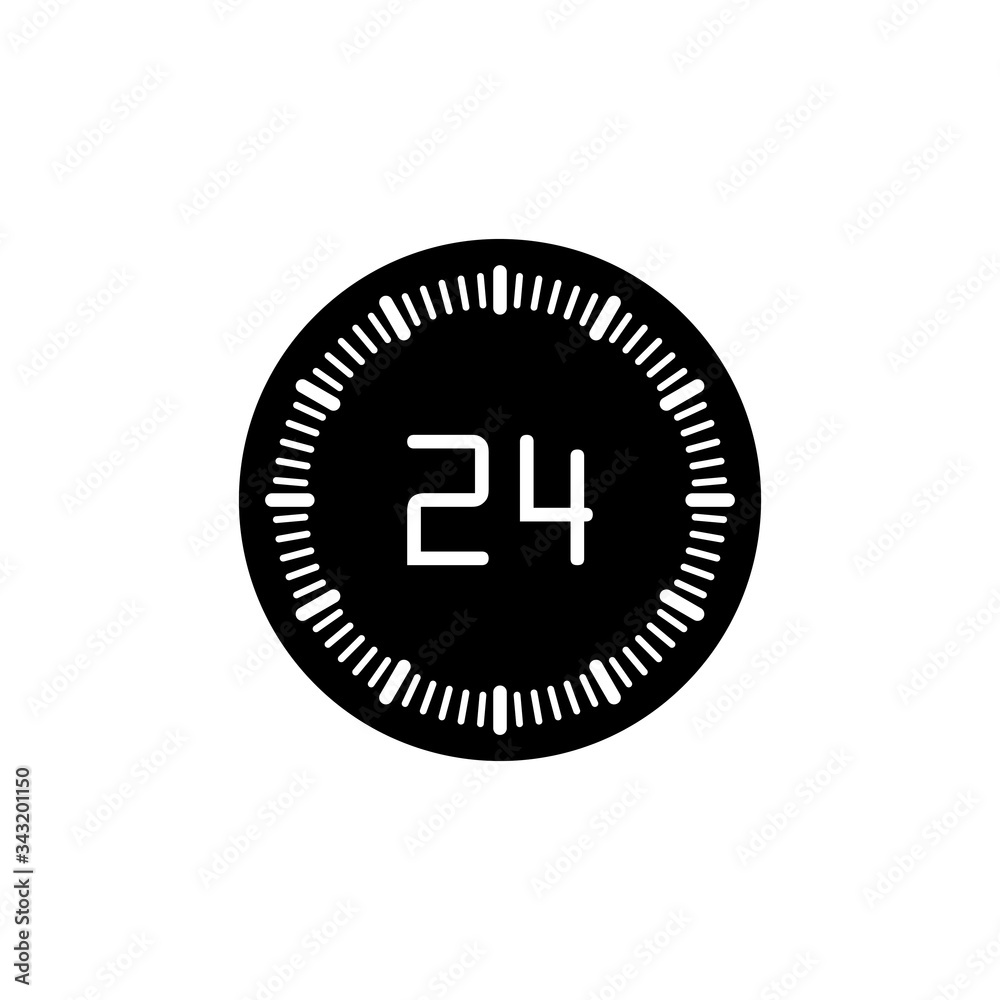 Clock line icon isolated on white background. Black and white simple watches. Time concept Clock line icon isolated on white background. Black and white simple watches. Time concept