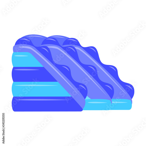 Inflatable slide vector icon.Cartoon vector icon isolated on white background inflatable slide.