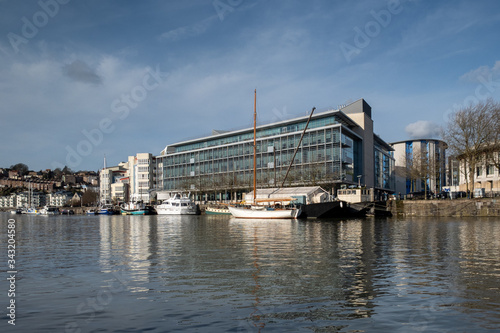 View across Bristol Harbour towards offices at Canons Marsh