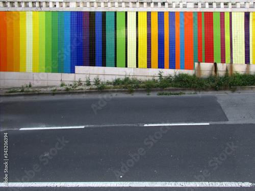 Freeway road in the city of Lisboa. Portugal.