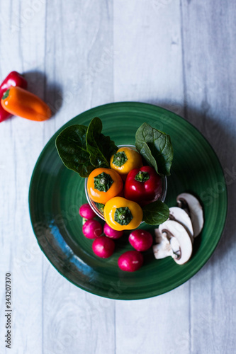 vegetables on a plate
