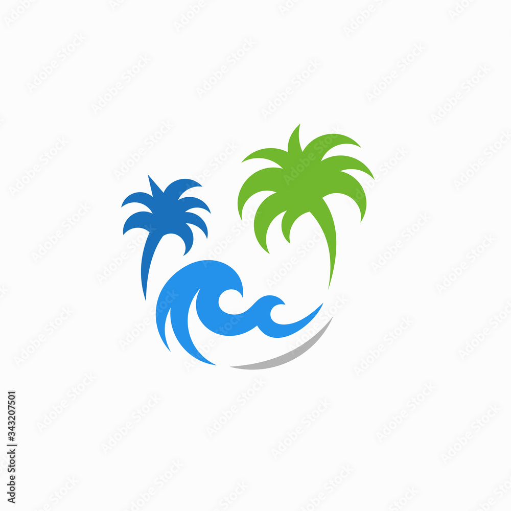 ocean abstract vector logo