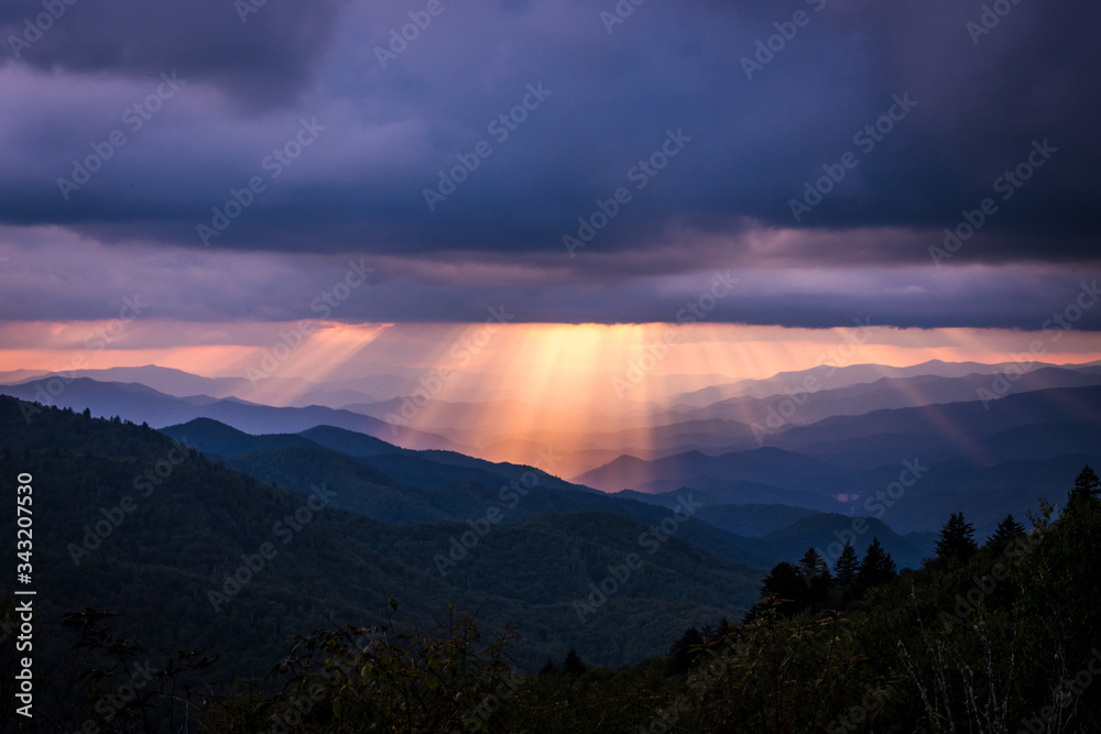 Sunburst Covers Distant Hills