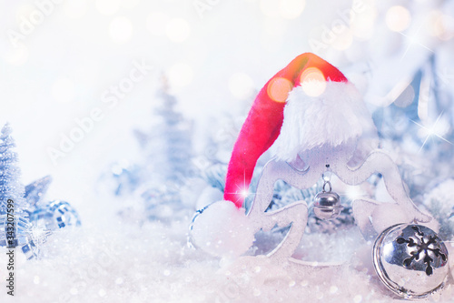 Christmas and New Year holidays background, winter season. Christmas greeting card