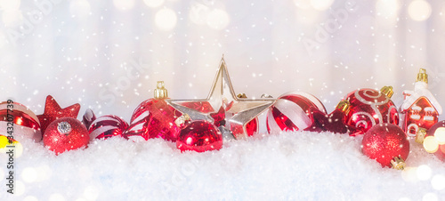 Christmas and New Year holidays background, winter season. Christmas greeting card