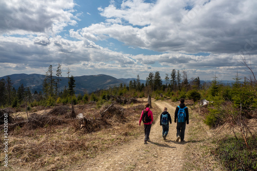 Fototapeta Naklejka Na Ścianę i Meble -  Krawcow Wierch beatiful lanscape view Beskid Zywiecki
