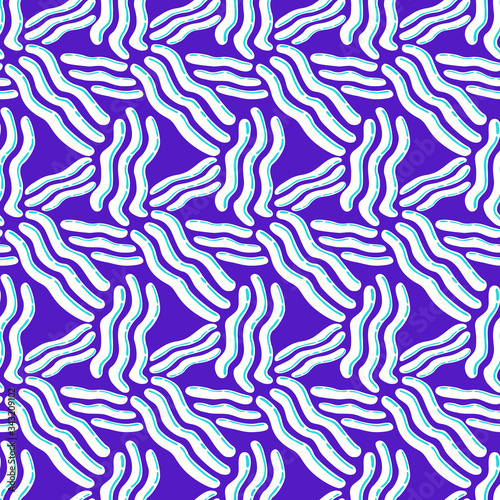 vector multi white three freeform liquid seamless pattern on violet