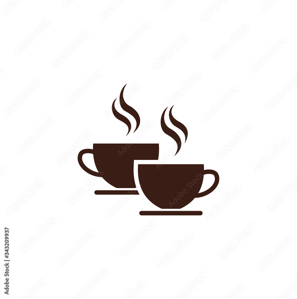 Fototapeta premium Coffee cup vector logo design illustration. Vector coffee shop template