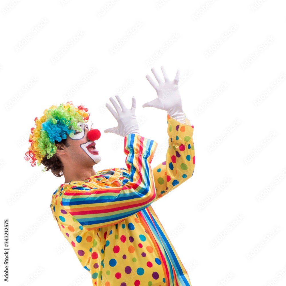 Funny clown isolated on white background Funny clown isolated on white background