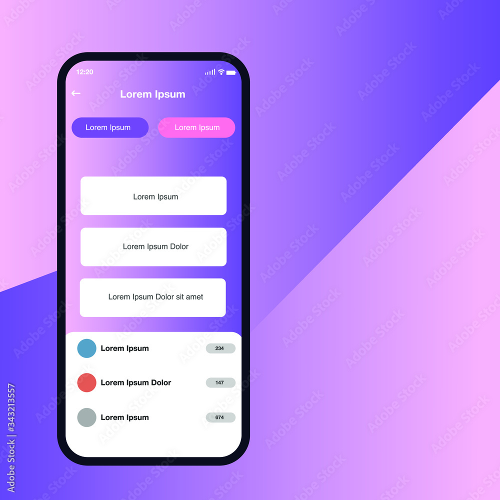 Smartphone blank screen, mock up phone. Template for infographic or ...
