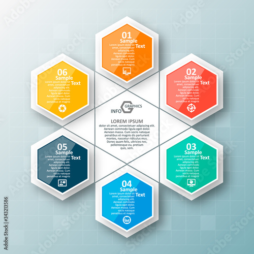 Abstract 3D Paper Infographics. Business template .Vector illustration