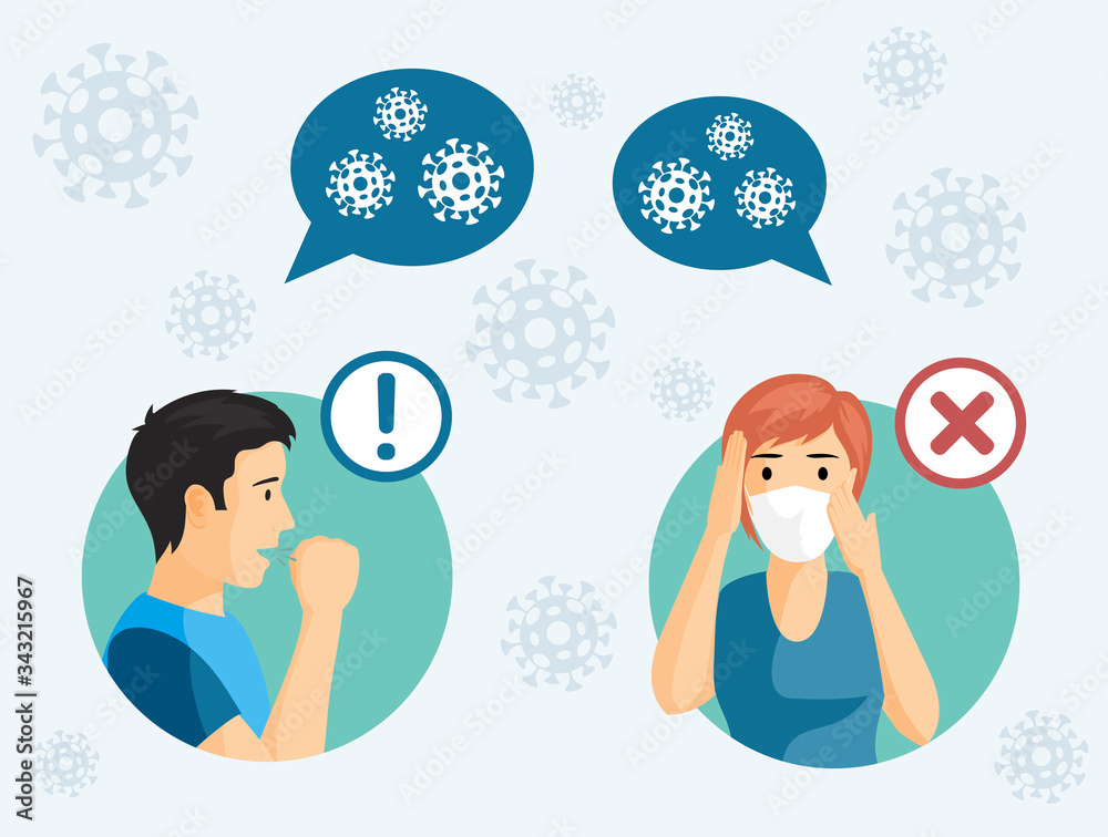 Coronavirus Covid-19 symptoms vector flat illustration. Man and woman fell ill with Coronavirus. Coronavirus Covid-19 symptoms vector flat illustration. Man and woman fell ill with Coronavirus.