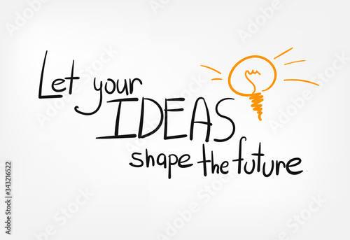 concept vector lettering business let your ideas shape the future