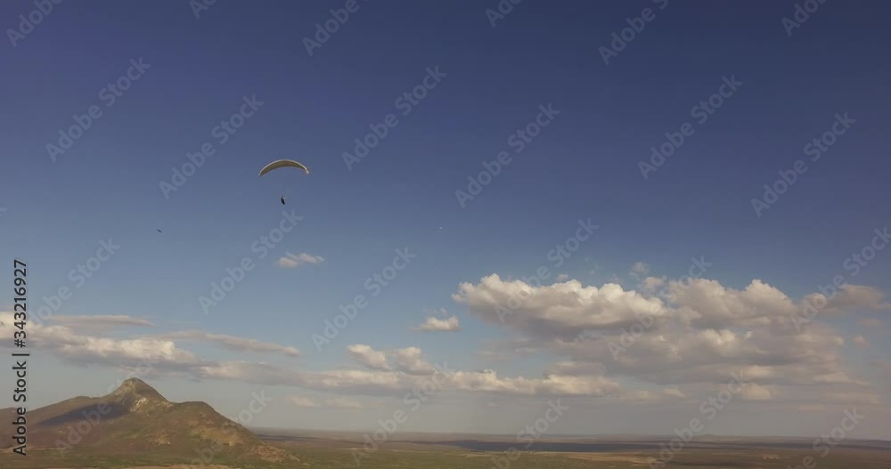 Drone shots of a hang-glider flying in Quixadá, Ceará Drone shots of a hang-glider flying in Quixadá, Ceará