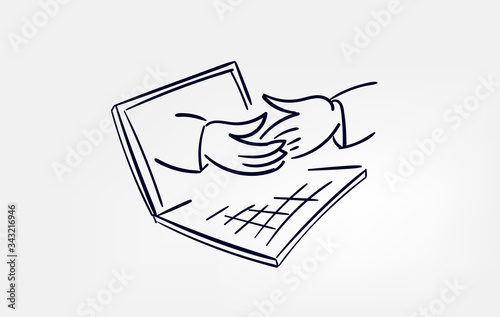 line doodle vector sketch design agreement