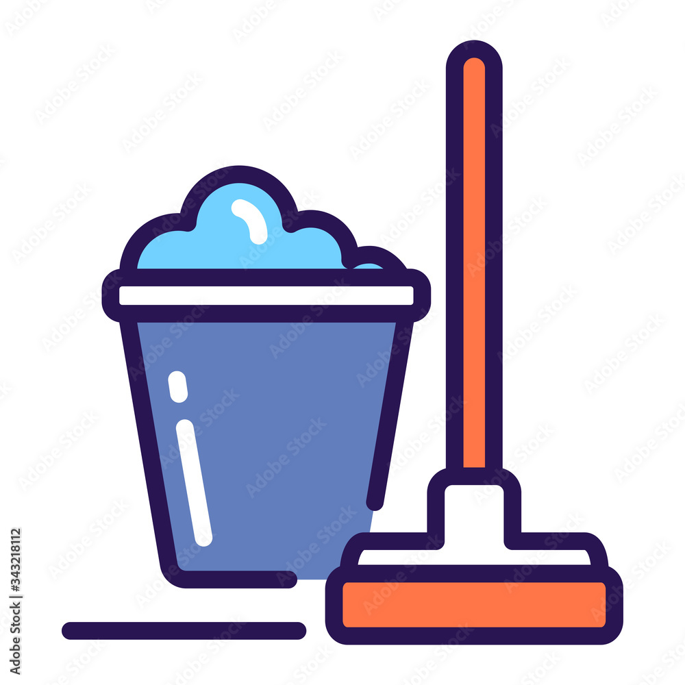 bucket for cleaning color icon vector illustration 10332893 Vector Art at  Vecteezy