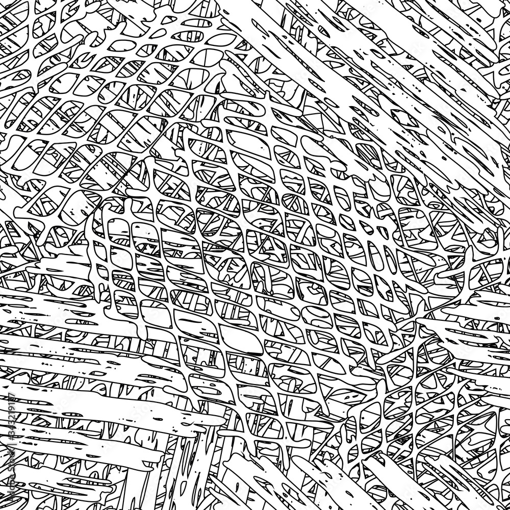 Fototapeta premium Seamless abstract texture. Black and white repeating background