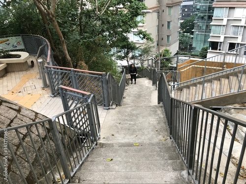 Fototapeta Naklejka Na Ścianę i Meble -  Stairway on Hong Kong Island
