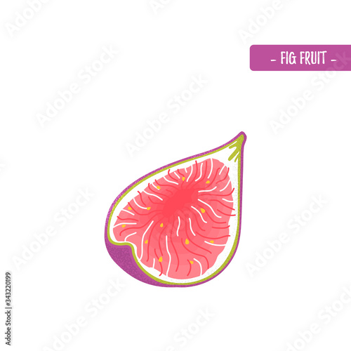 figs fruit in modern flat style