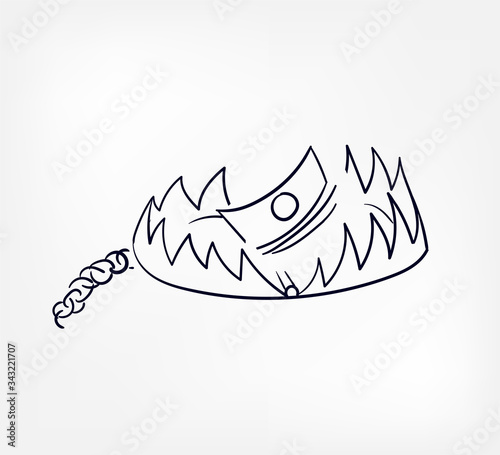 money trap concept vector clip art line sketch illustration