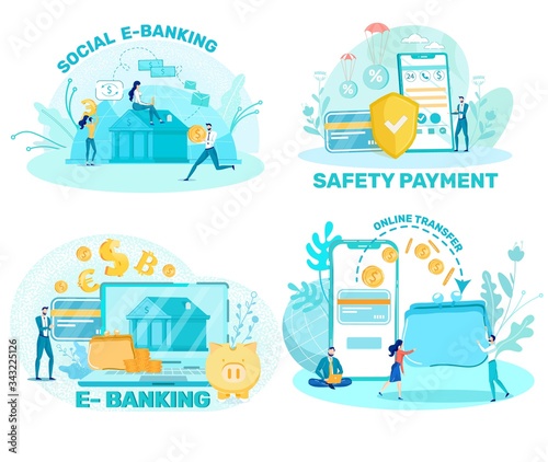 Social E-banking and Fundraising for Charity Set.