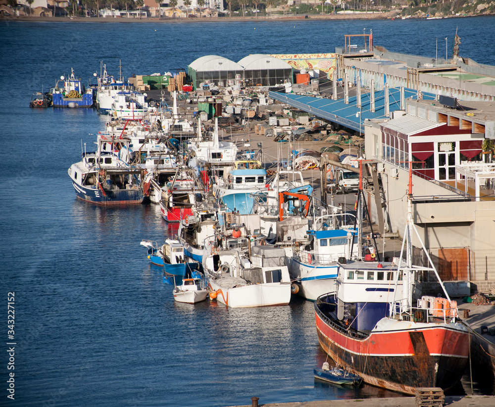 Fishing port in the Spanish city of Aguilas
