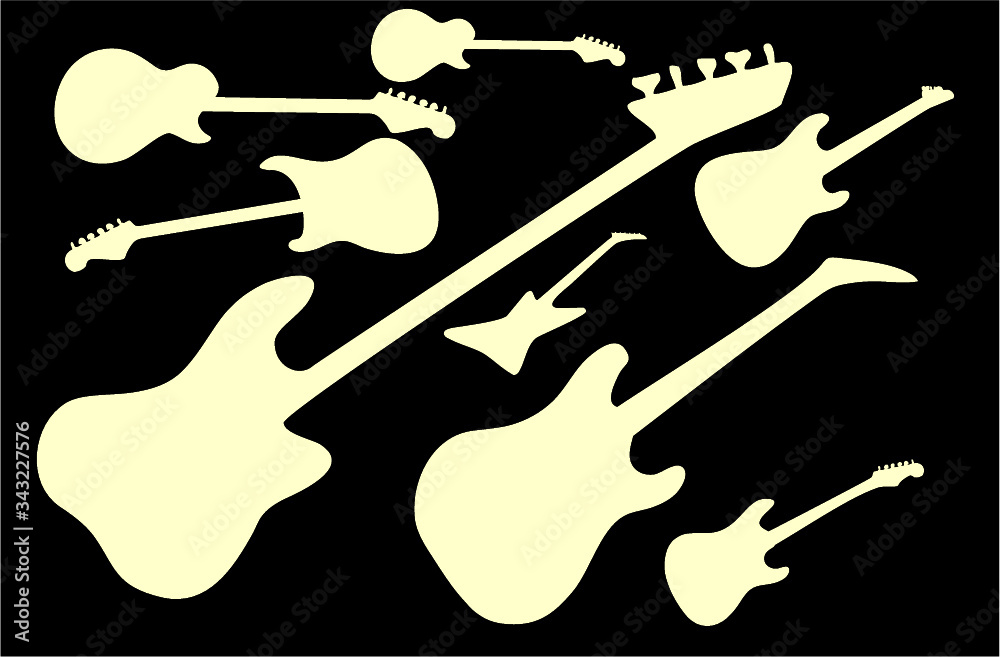 Plakat Rockn roll gitara tshirt druku grafiki wektorowej sztuki