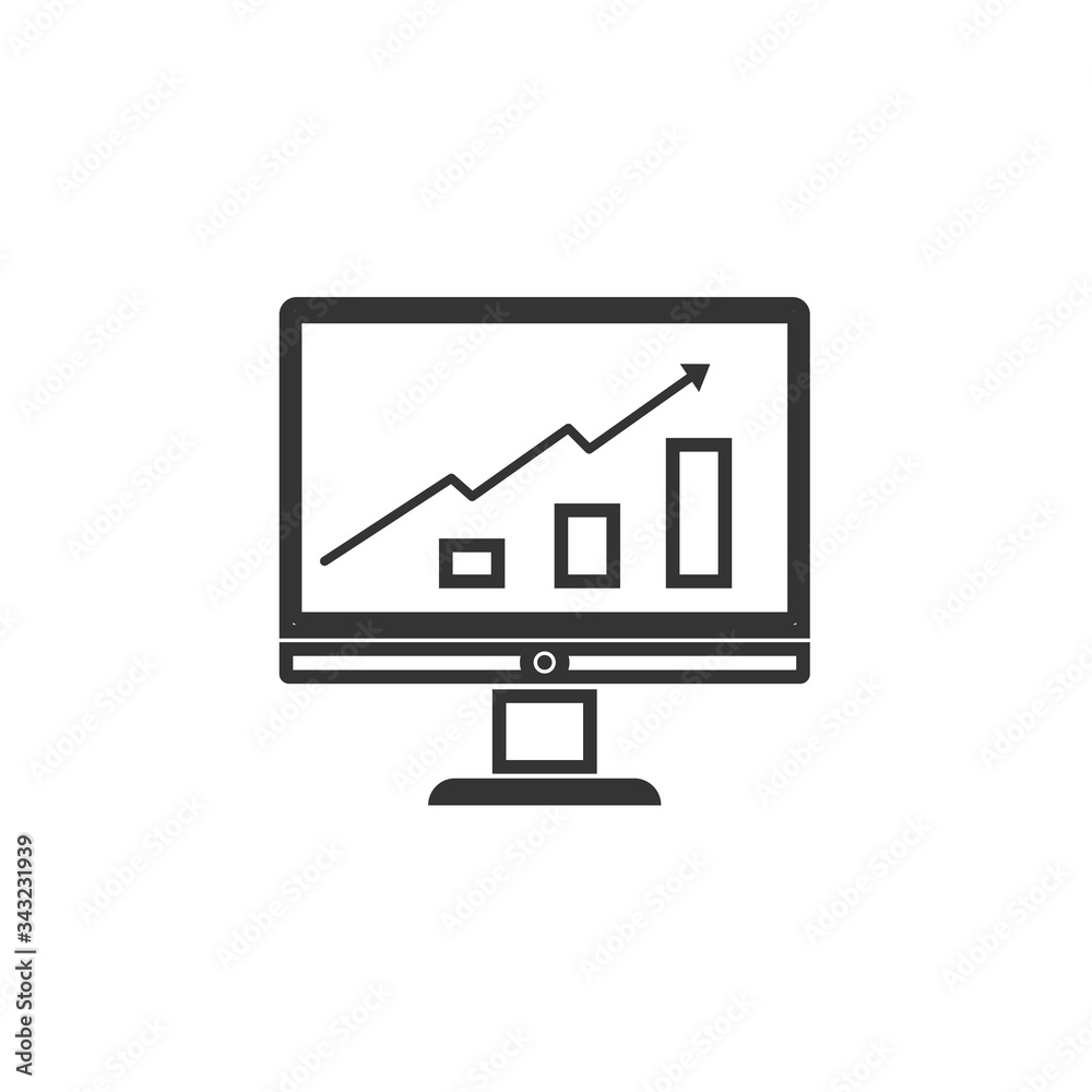financial growth icon vector illustration design