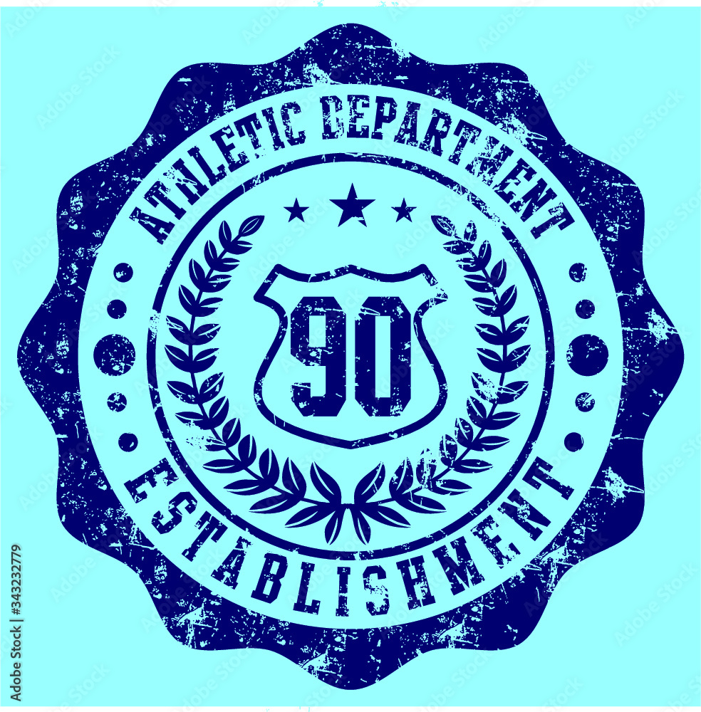 American College badge print embroidery graphic design vector art American College badge print embroidery graphic design vector art