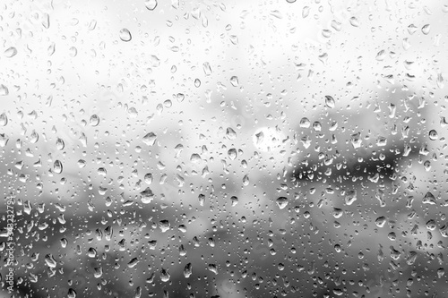 raindrops on the window. fantasy monochronous background