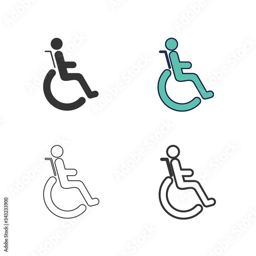 handicap icon vector illustration design