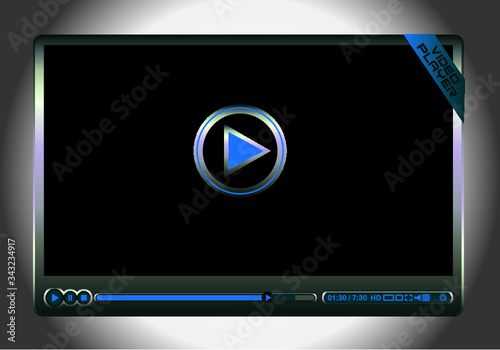 video preview interface graphic design vector art