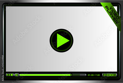 video preview interface graphic design vector art