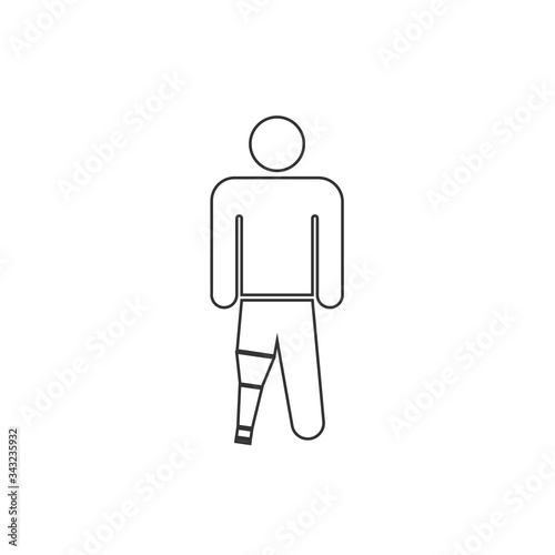 prostate leg vector illustration design