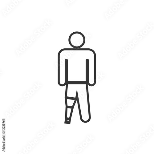 prostate leg vector illustration design