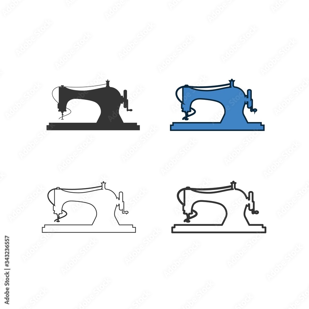 sewing machine tailor icon vector illustration design