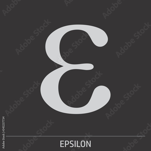 Εκτύπωση καμβά Epsilon greek letter icon
