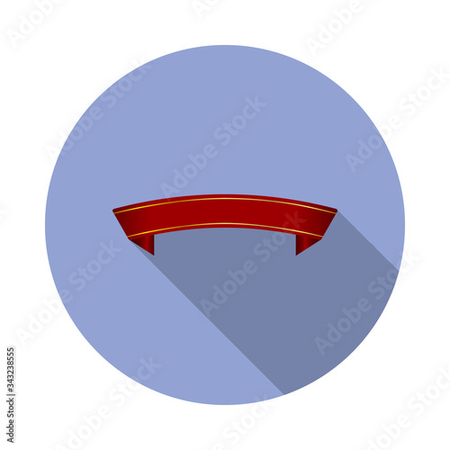 ribbons, red, sash long shadow icon. Simple color vector of Ribbons icons for ui and ux, website or mobile application