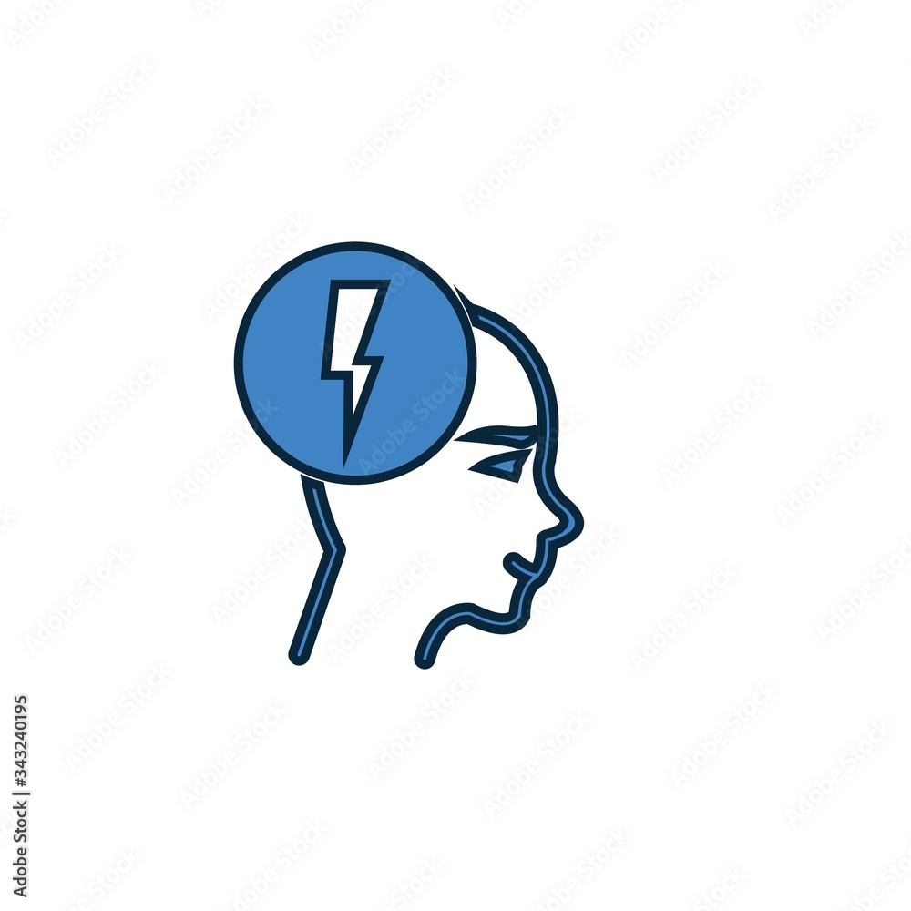 brain shock icon vector illustration design brain shock icon vector illustration design