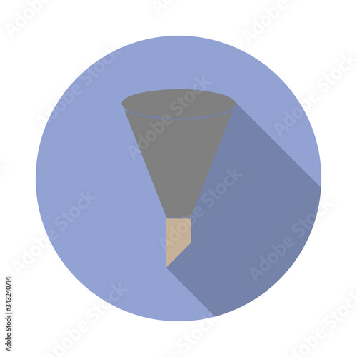 colored water filter long shadow icon. Simple color vector of web icons for ui and ux, website or mobile application